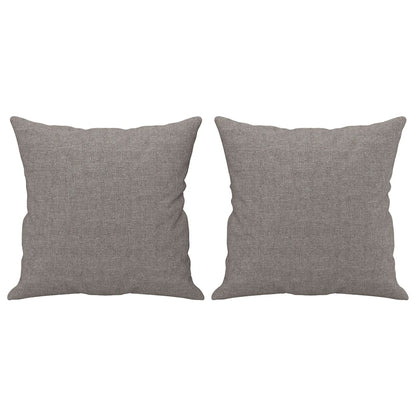 Tweezitsbank met sierkussens 140 cm stof taupe