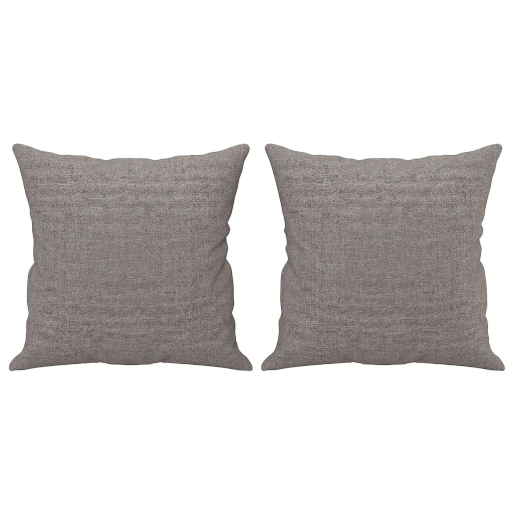 Driezitsbank met sierkussens 180 cm stof taupe