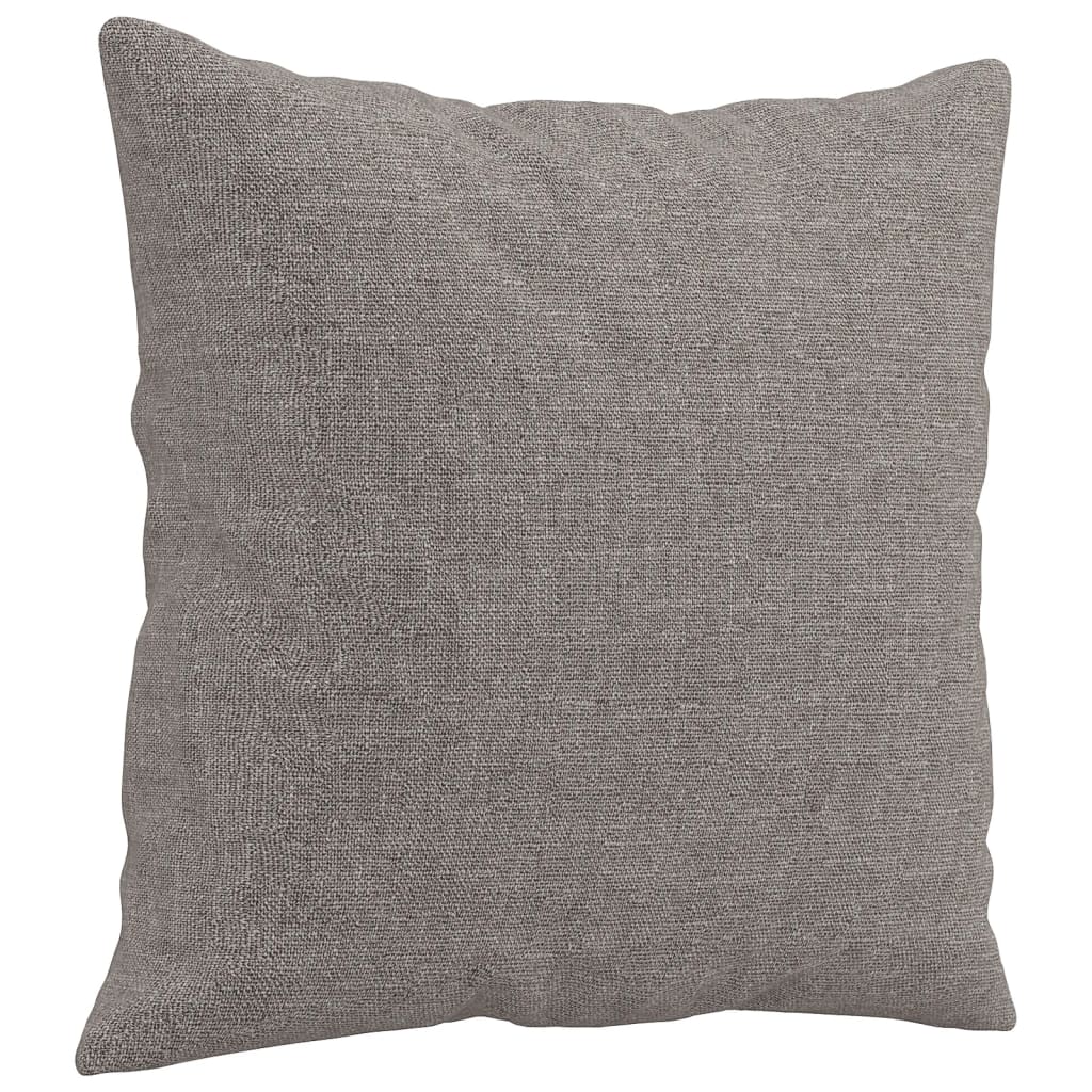 Driezitsbank met sierkussens 180 cm stof taupe