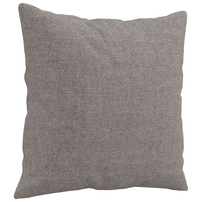 Driezitsbank met sierkussens 180 cm stof taupe