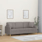 Driezitsbank met sierkussens 180 cm stof taupe