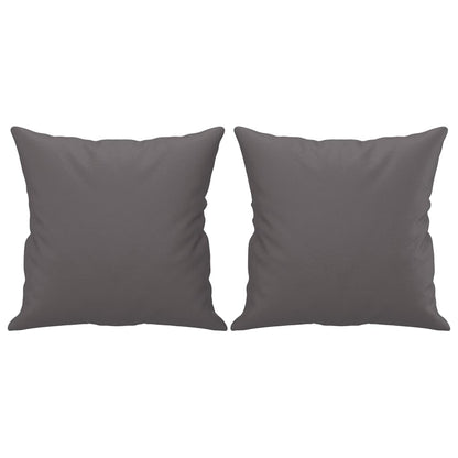 Tweezitsbank met sierkussens 140 cm kunstleer grijs
