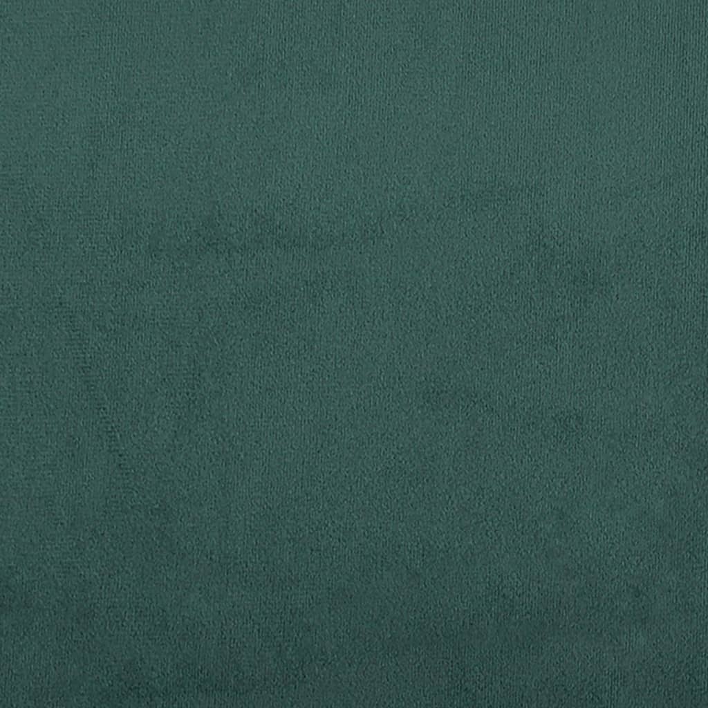 Tweezitsbank met sierkussens 140 cm fluweel donkergroen