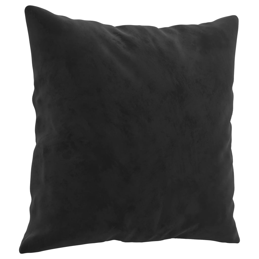 Tweezitsbank met sierkussens 140 cm fluweel zwart