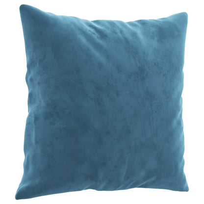 Tweezitsbank met sierkussens 140 cm fluweel blauw