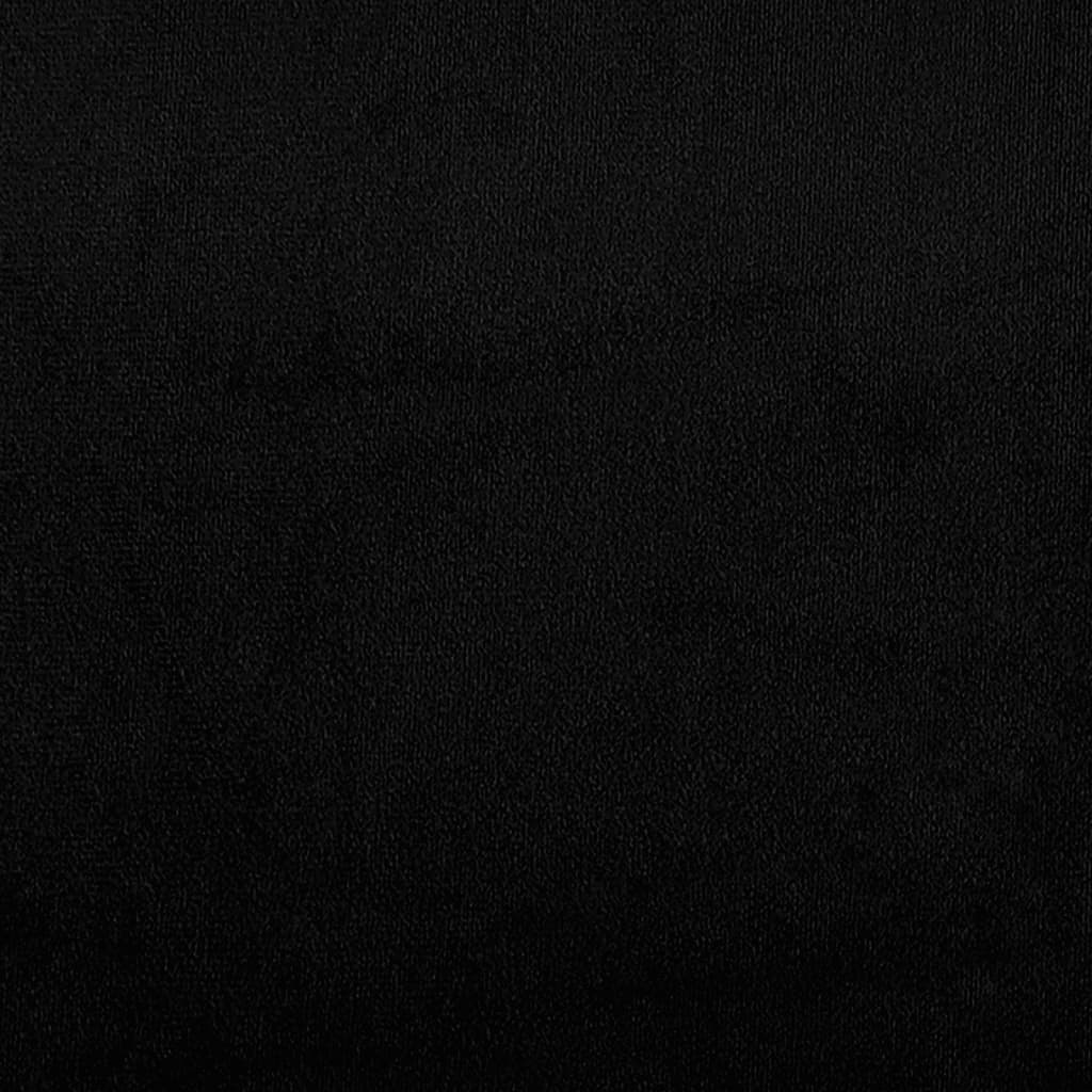 Tweezitsbank met kussens 120 cm microvezelstof zwart