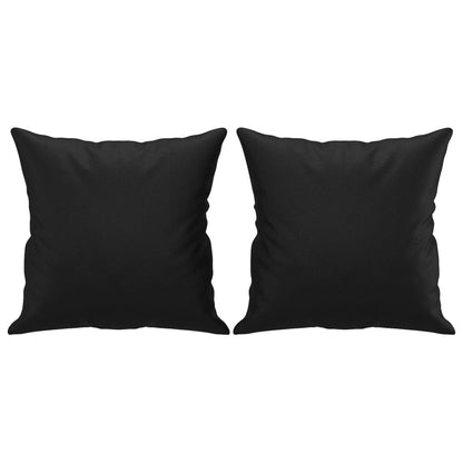 Tweezitsbank met sierkussens 140 cm kunstleer zwart