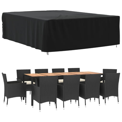 Tuinmeubelhoezen 2 st 350x260x90 cm 420D oxford stof zwart