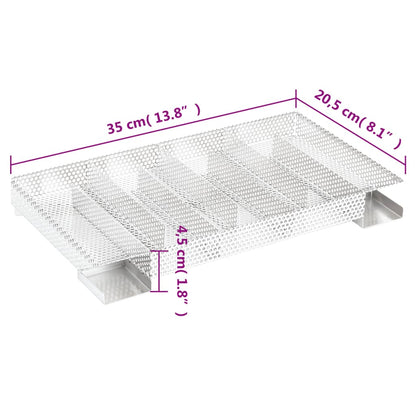 Rookgenerator koud 8-kamers 35 cm roestvrij staal
