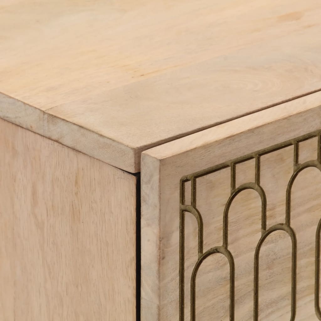 Bijzetkast 60x33x75 cm massief mangohout
