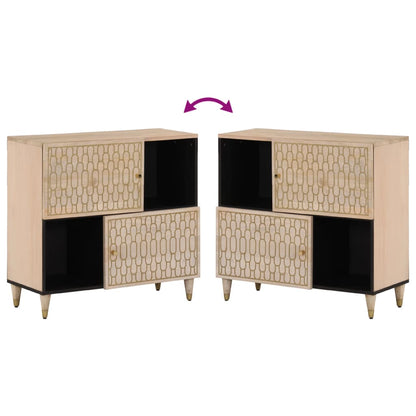 Bijzetkast 80x33x75 cm massief mangohout