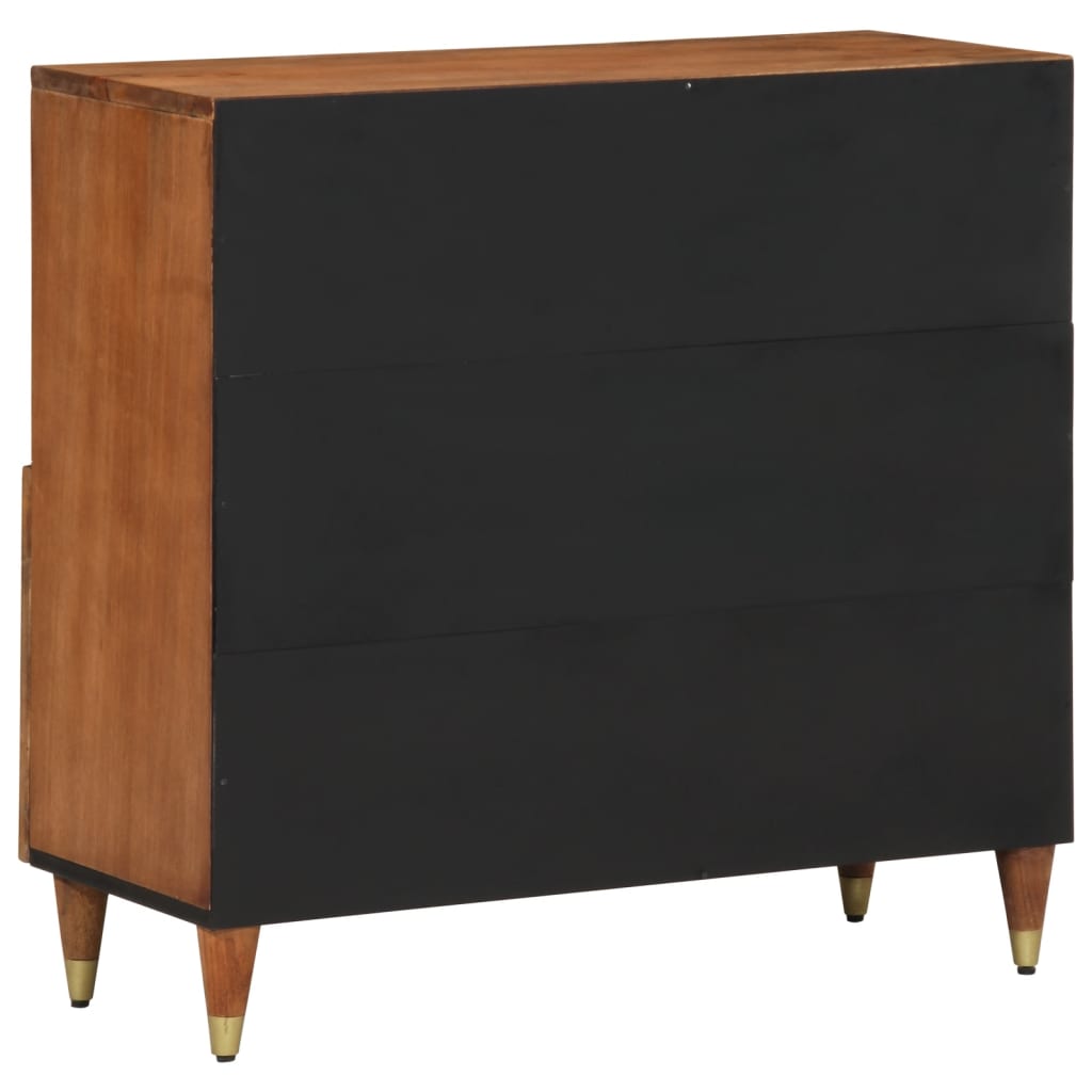 Bijzetkast 80x33x75 cm massief mangohout