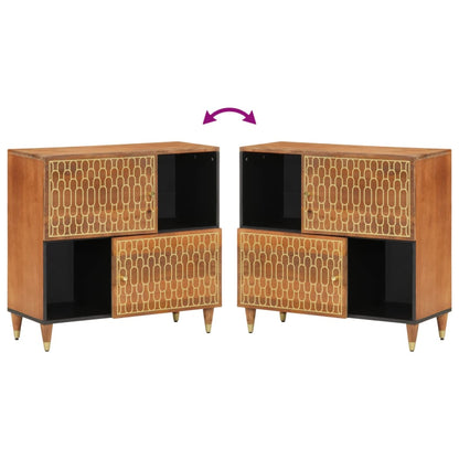Bijzetkast 80x33x75 cm massief mangohout