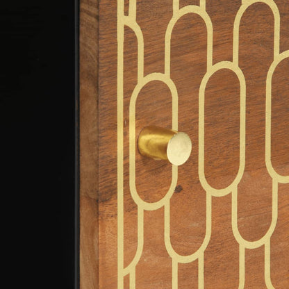 Bijzetkast 80x33x75 cm massief mangohout