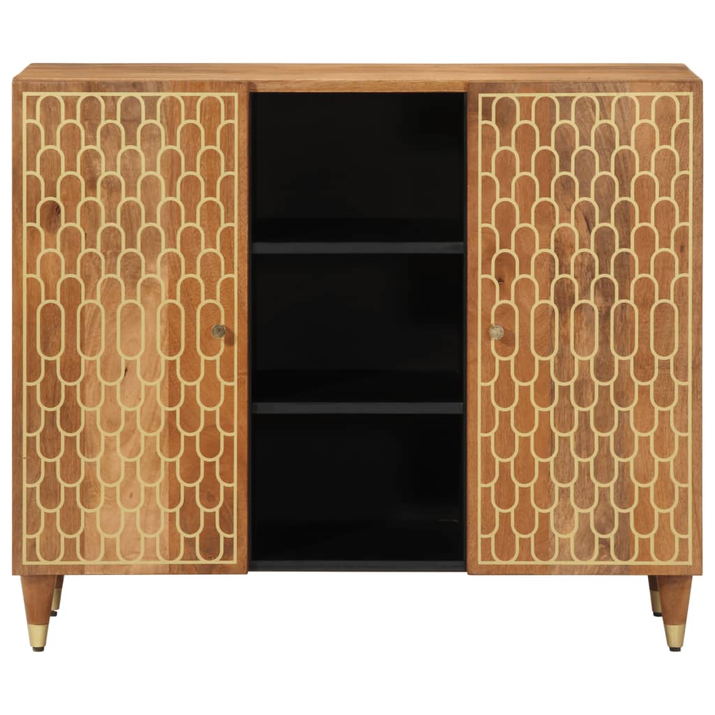 Bijzetkast 90x33x75 cm massief mangohout