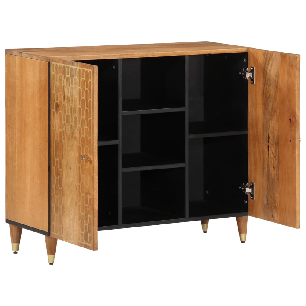 Bijzetkast 90x33x75 cm massief mangohout