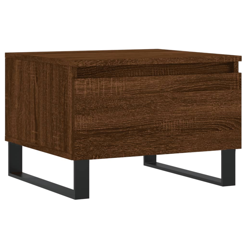 Salontafel 50x46x35 cm bewerkt hout bruin eikenkleur