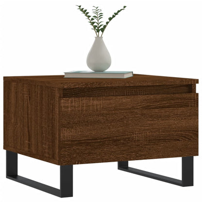 Salontafel 50x46x35 cm bewerkt hout bruin eikenkleur