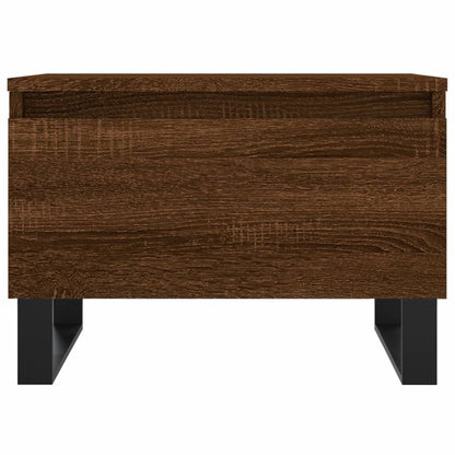 Salontafel 50x46x35 cm bewerkt hout bruin eikenkleur