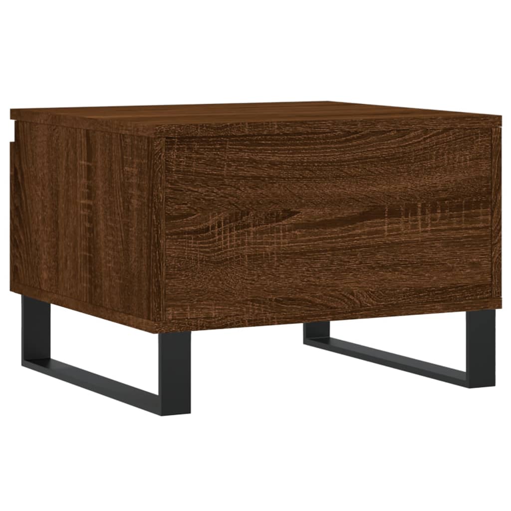 Salontafel 50x46x35 cm bewerkt hout bruin eikenkleur