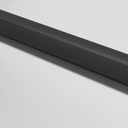 Binnendeur smal 102,5x201,5 cm gehard glas en aluminium zwart