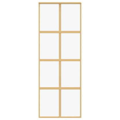 Schuifdeur 76x205 cm helder ESG-glas en aluminium goudkleurig