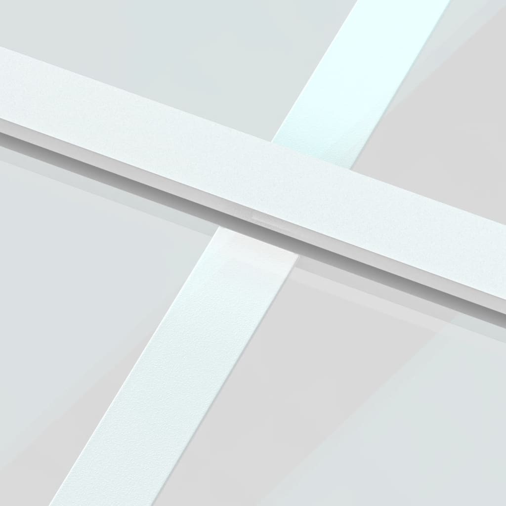 Schuifdeur 90x205 cm gehard glas en aluminium wit