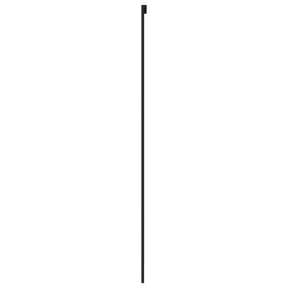 Schuifdeur 76x205 cm gehard glas en aluminium zwart