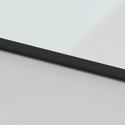 Schuifdeur 76x205 cm gehard glas en aluminium zwart