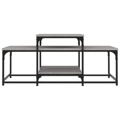 Salontafel 102x60x45 cm bewerkt hout grijs sonoma eikenkleurig