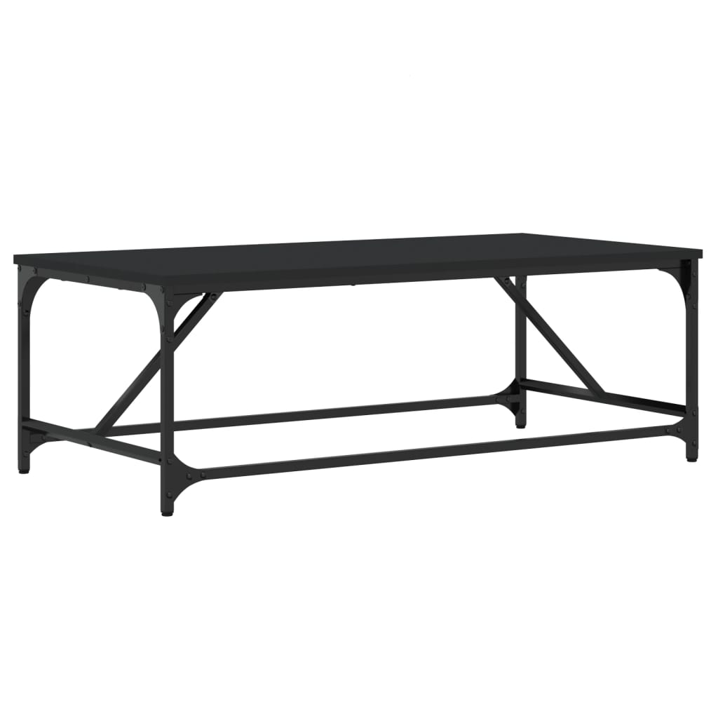 Salontafel 100x50x35 cm bewerkt hout zwart