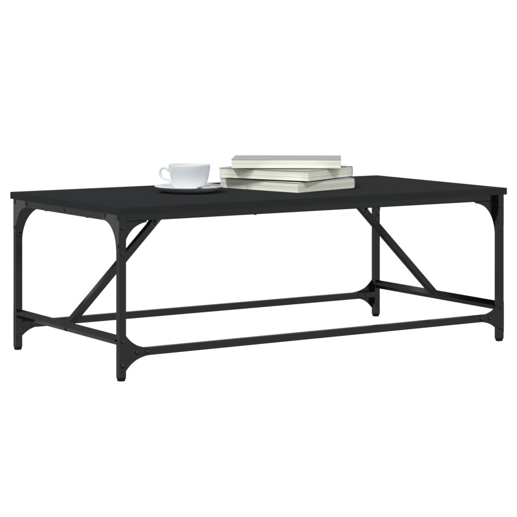 Salontafel 100x50x35 cm bewerkt hout zwart