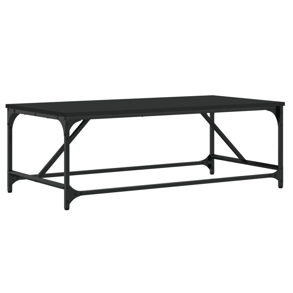 Salontafel 100x50x35 cm bewerkt hout zwart