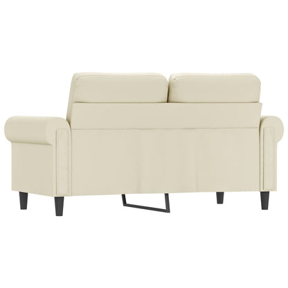 Tweezitsbank 120 cm kunstleer crèmekleurig