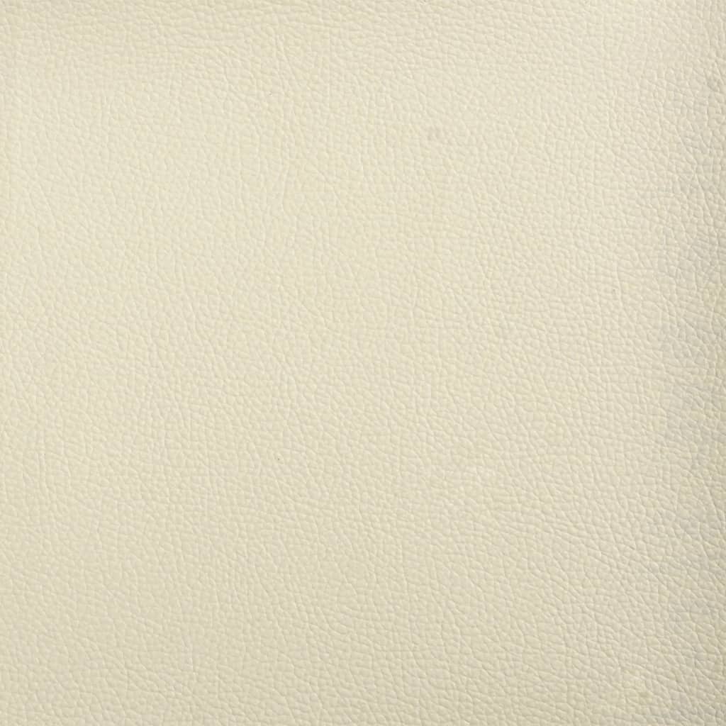 Tweezitsbank 120 cm kunstleer crèmekleurig