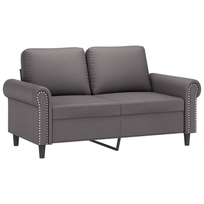Tweezitsbank 120 cm kunstleer grijs