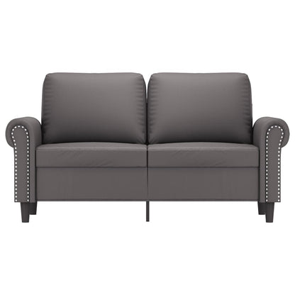 Tweezitsbank 120 cm kunstleer grijs