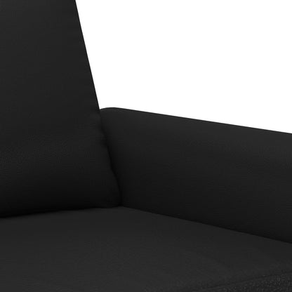 Tweezitsbank 140 cm kunstleer zwart