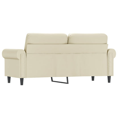 Tweezitsbank 140 cm kunstleer crèmekleurig