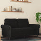 Tweezitsbank 120 cm fluweel zwart