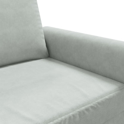 Tweezitsbank 140 cm fluweel lichtgrijs