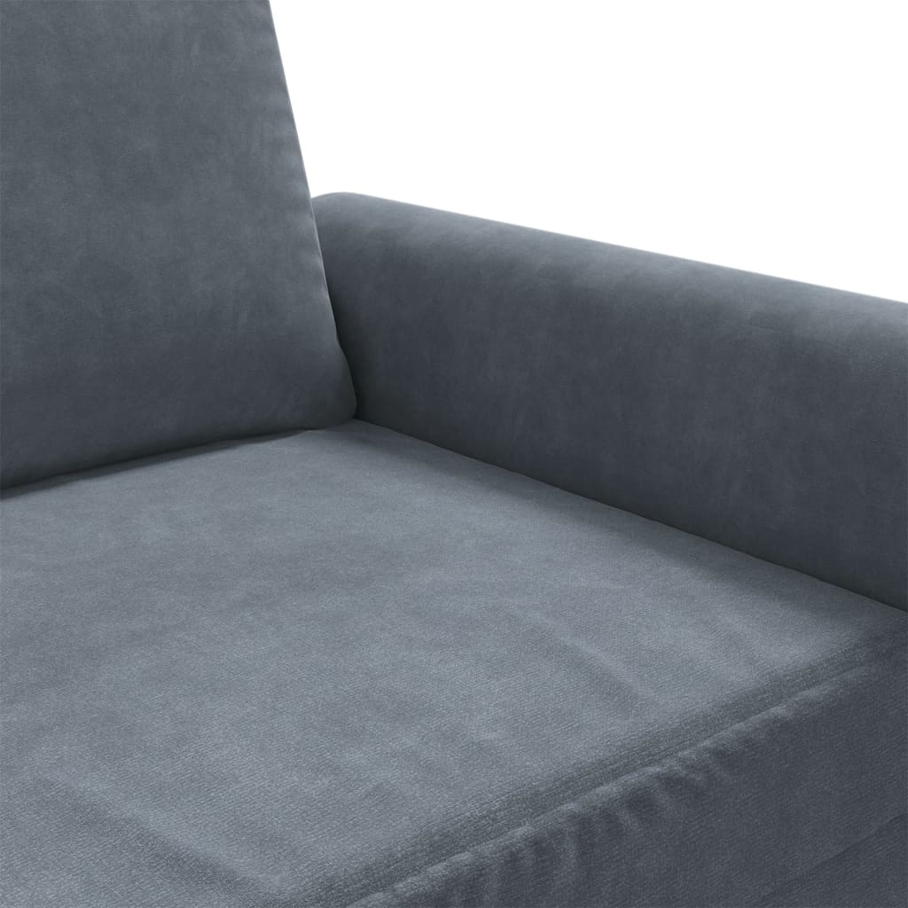 Tweezitsbank 140 cm fluweel donkergrijs