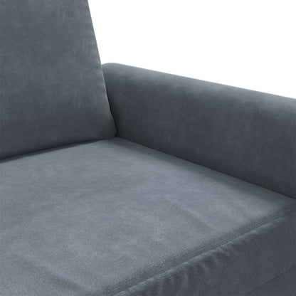 Tweezitsbank 140 cm fluweel donkergrijs