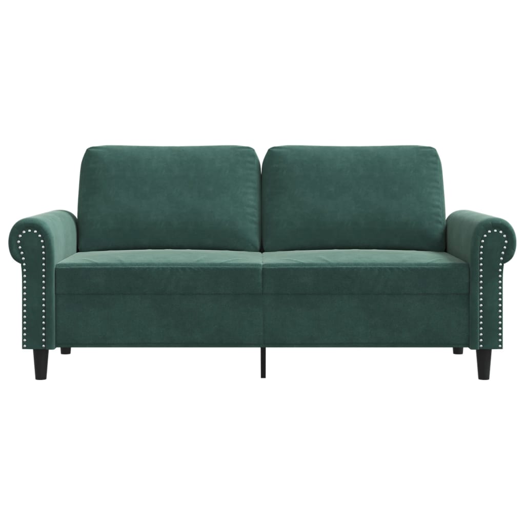 Tweezitsbank 140 cm fluweel donkergroen