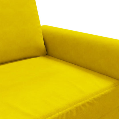 Tweezitsbank 140 cm fluweel geel