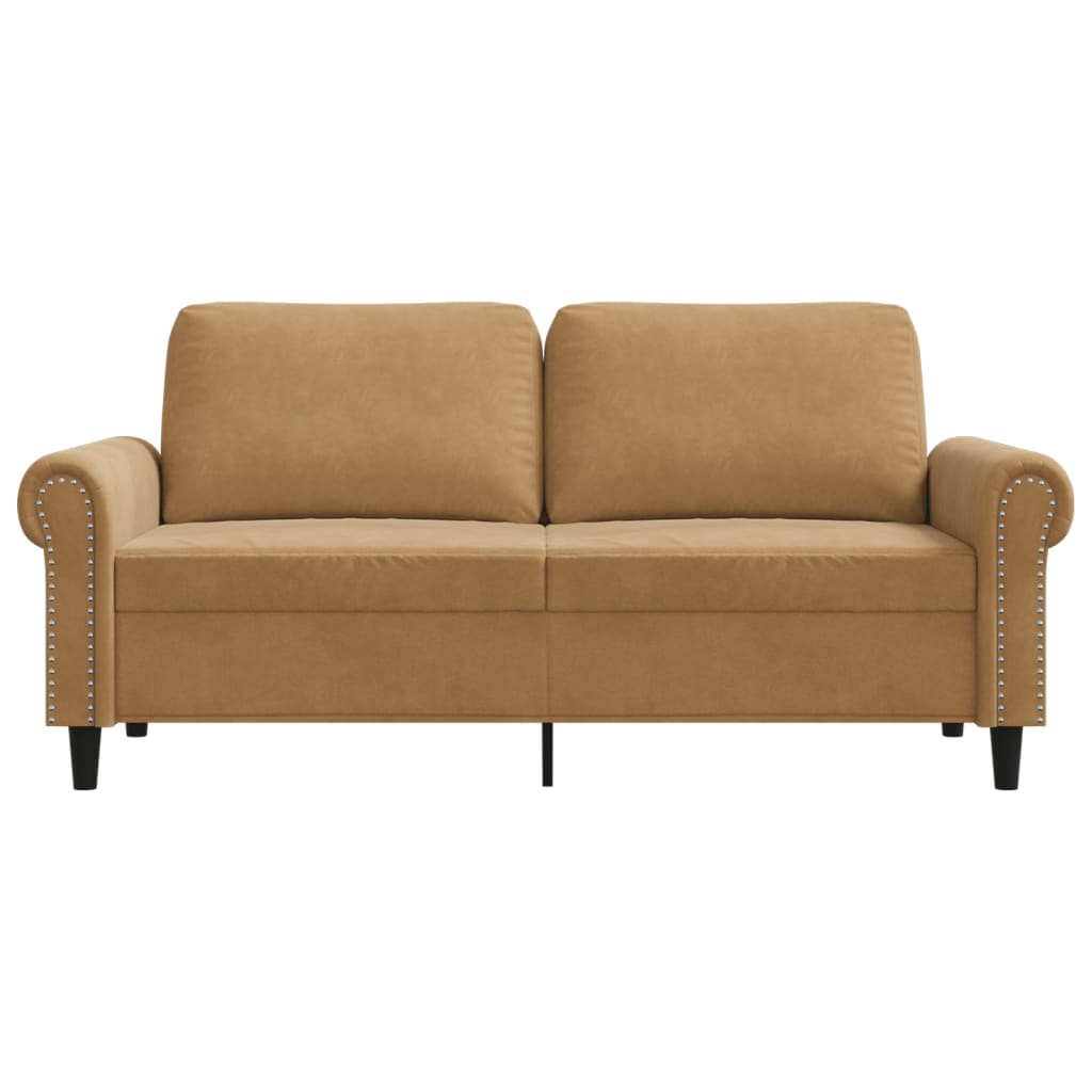 Tweezitsbank 140 cm stof bruin