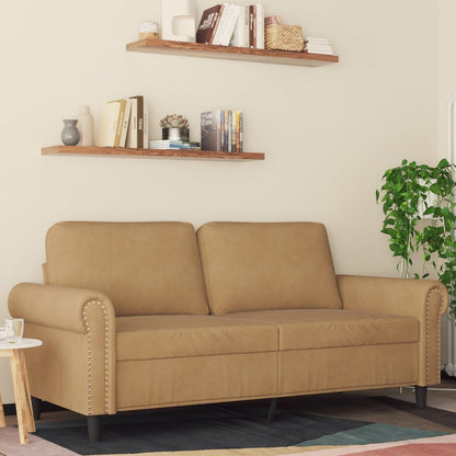Tweezitsbank 140 cm stof bruin