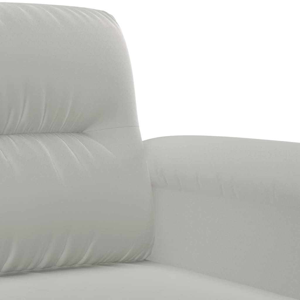 Tweezitsbank 120 cm microvezelstof lichtgrijs