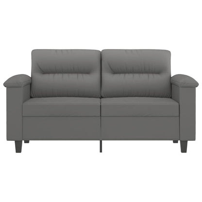 Tweezitsbank 120 cm microvezelstof donkergrijs