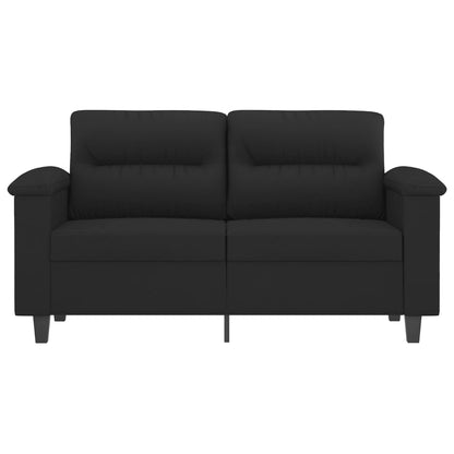 Tweezitsbank 120 cm microvezelstof zwart